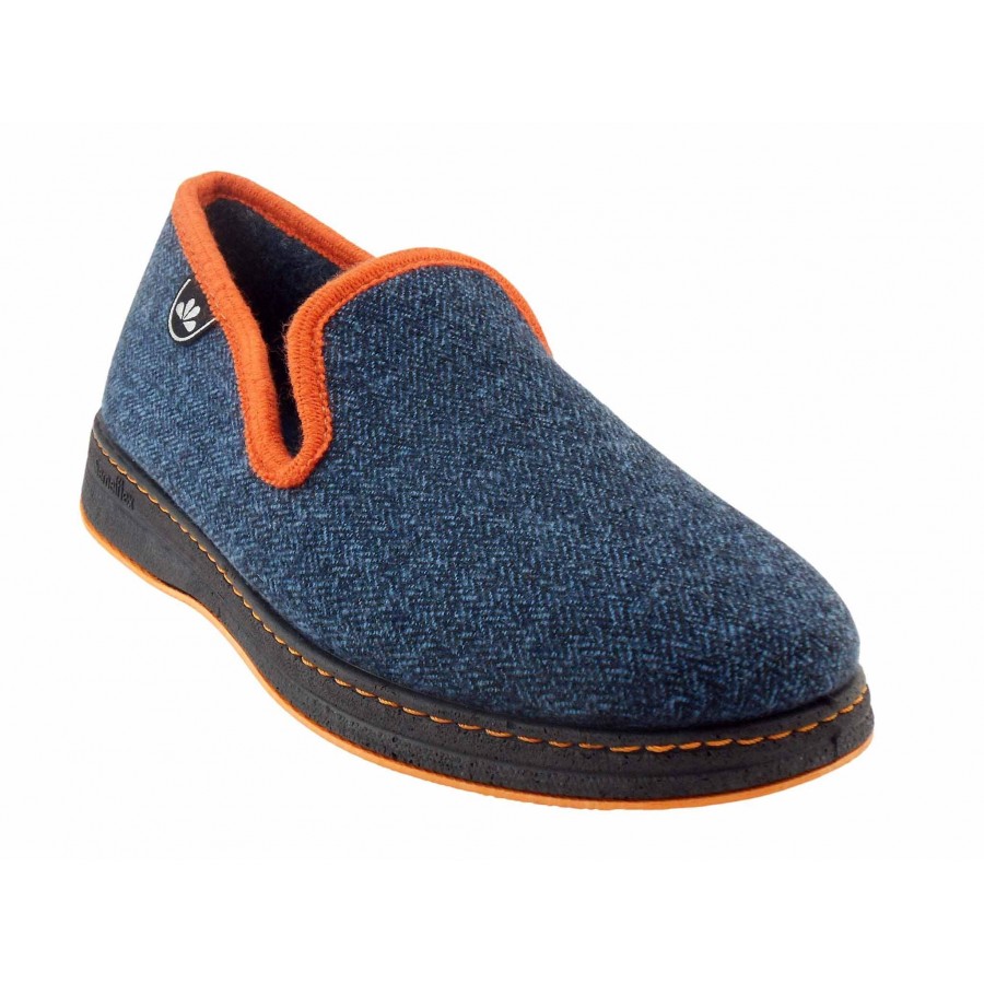 Chausson homme Semelflex-Super Ruben-Marine