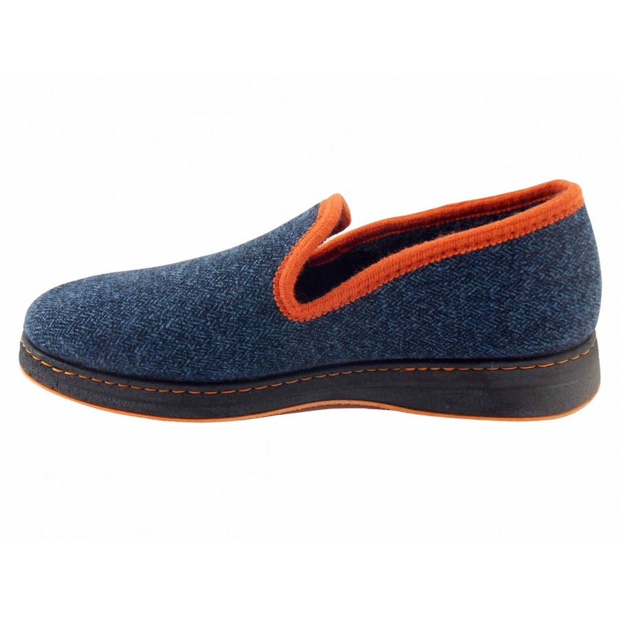 Chausson homme Semelflex-Super Ruben-Marine