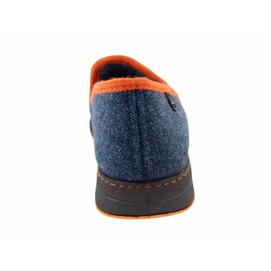 Chausson homme Semelflex-Super Ruben-Marine