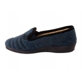 Chausson femme Soir et Matin-Chantal-Bleu