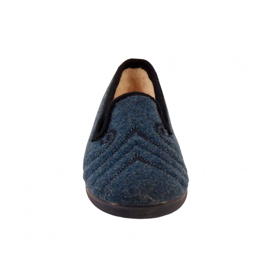 Chausson femme Soir et Matin-Chantal-Bleu