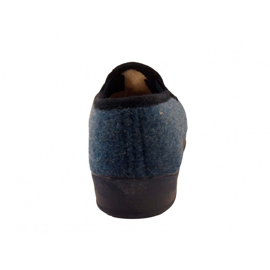 Chausson femme Soir et Matin-Chantal-Bleu