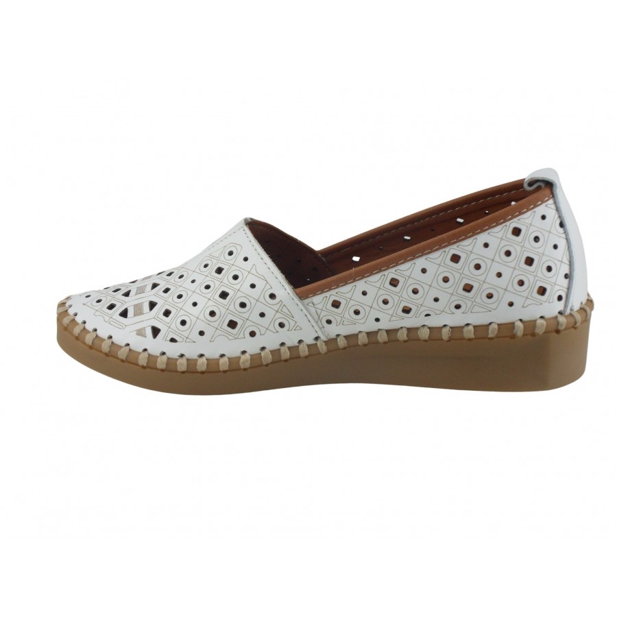 Altex-Mocassin femme-Alana-Blanc