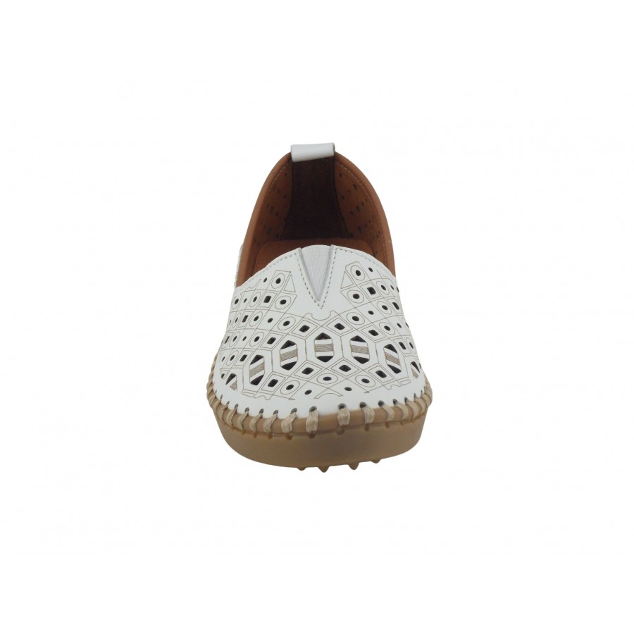 Altex-Mocassin femme-Alana-Blanc